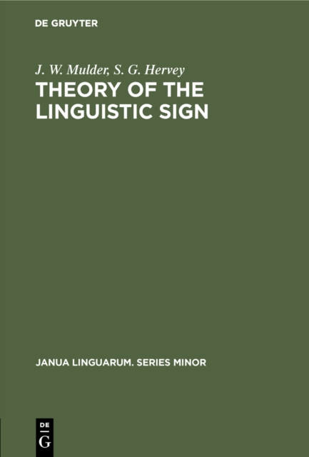 Theory of the Linguistic Sign, PDF eBook
