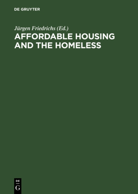 Affordable Housing and the Homeless, PDF eBook