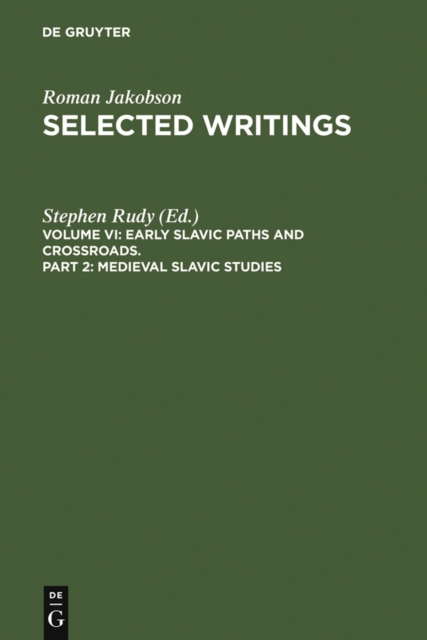 Medieval Slavic Studies, PDF eBook
