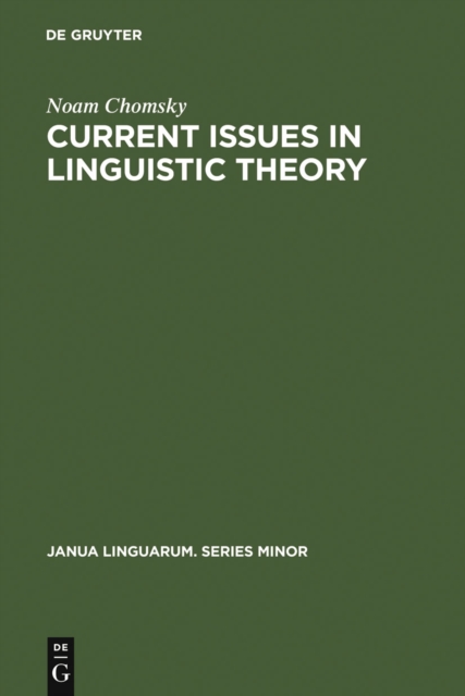 Current Issues in Linguistic Theory, PDF eBook
