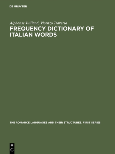 Frequency dictionary of Italian words, PDF eBook
