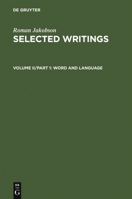 Word and Language, PDF eBook