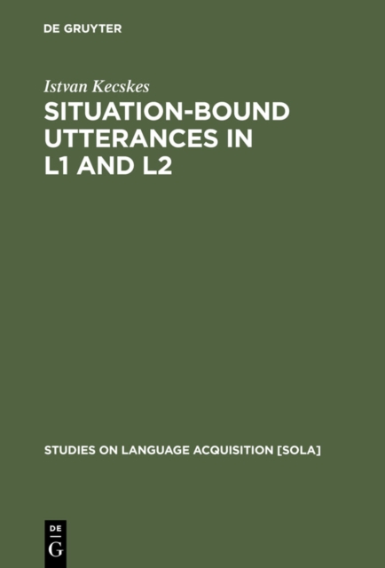 Situation-Bound Utterances in L1 and L2, PDF eBook