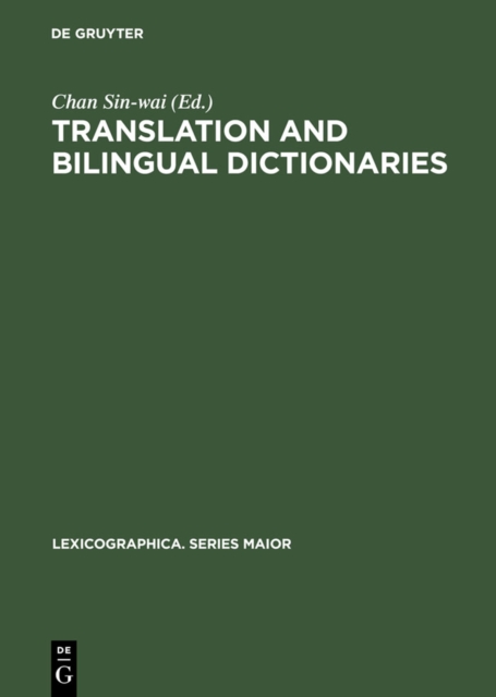 Translation and Bilingual Dictionaries, PDF eBook