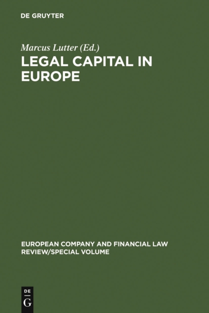 Legal Capital in Europe, PDF eBook
