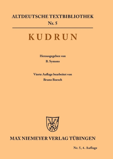 Kudrun, Paperback / softback Book