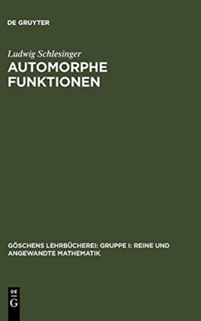 Automorphe Funktionen, Hardback Book