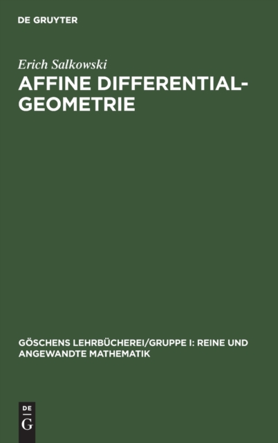 Affine Differentialgeometrie, Hardback Book