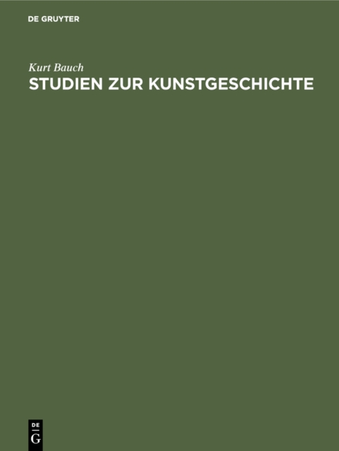 Studien zur Kunstgeschichte, Hardback Book