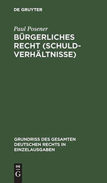 B?rgerliches Recht (Schuldverh?ltnisse), Hardback Book