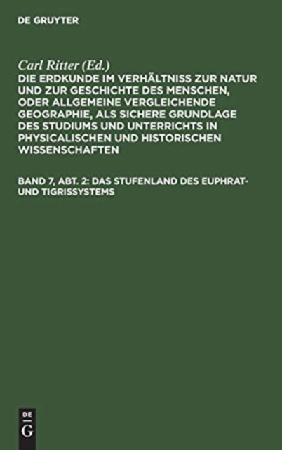 Das Stufenland des Euphrat- und Tigrissystems, Hardback Book