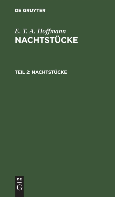 Nachtst?cke, Hardback Book