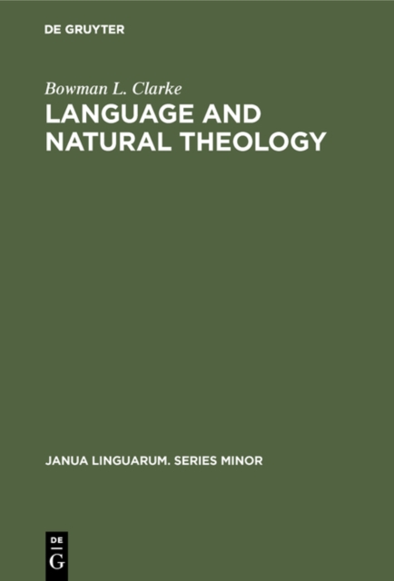Language and natural theology, PDF eBook