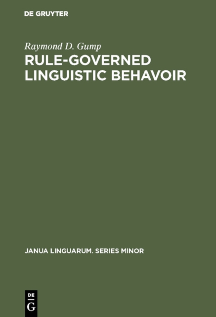 Rule-governed linguistic behavoir, PDF eBook