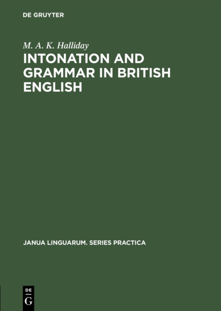 Intonation and grammar in British English, PDF eBook