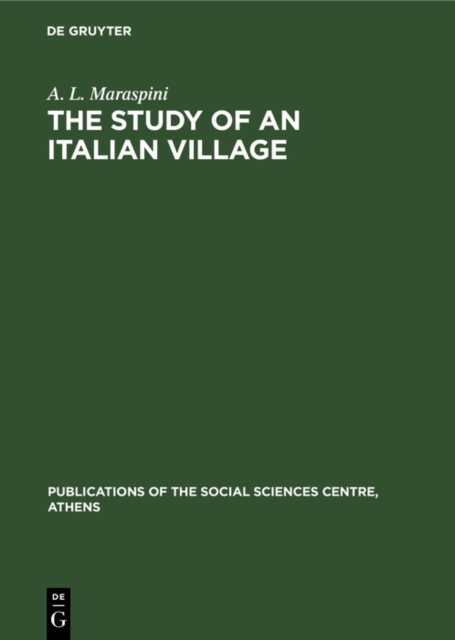 The study of an Italian village, PDF eBook