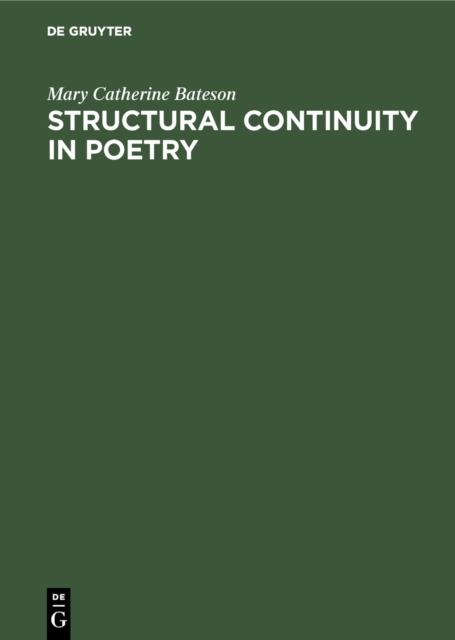 Structural continuity in poetry : A linguistic study of five Pre-Islamic Arabic Odes, PDF eBook