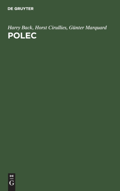 Polec : Dictionary of politics and economics / Dictionnaire de politique et d'economie / Worterbuch fur Politik und Wirtschaft, Hardback Book