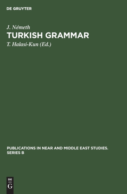 Turkish Grammar, Hardback Book