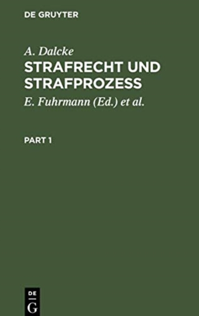 Strafrecht und Strafprozess, Hardback Book