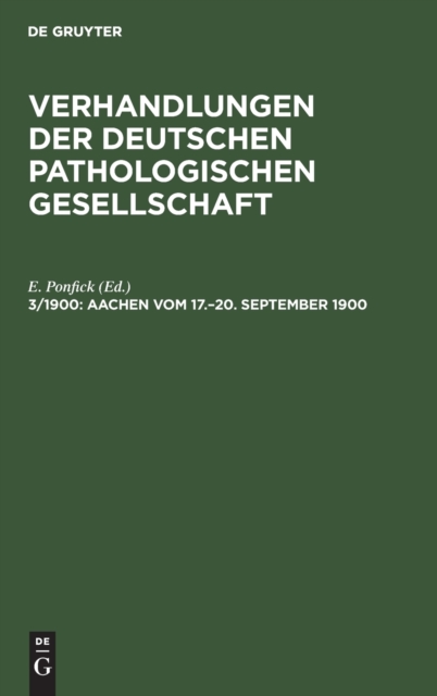 Aachen Vom 17.-20. September 1900, Hardback Book