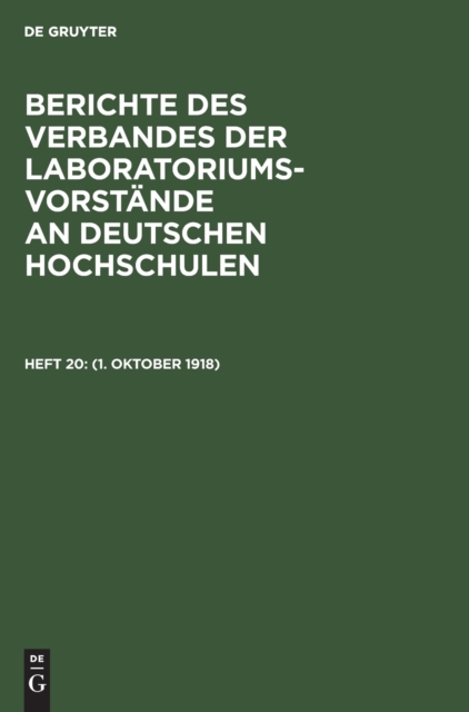 (1. Oktober 1918), Hardback Book