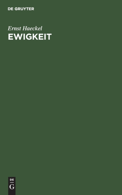 Ewigkeit, Hardback Book