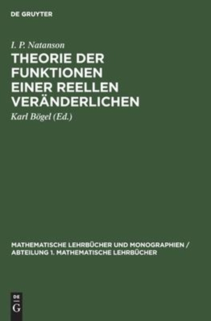 Theorie Der Funktionen Einer Reellen Ver?nderlichen, Hardback Book