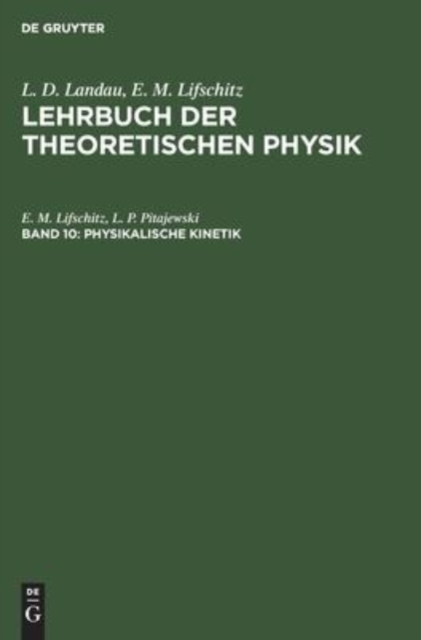 Physikalische Kinetik, Hardback Book