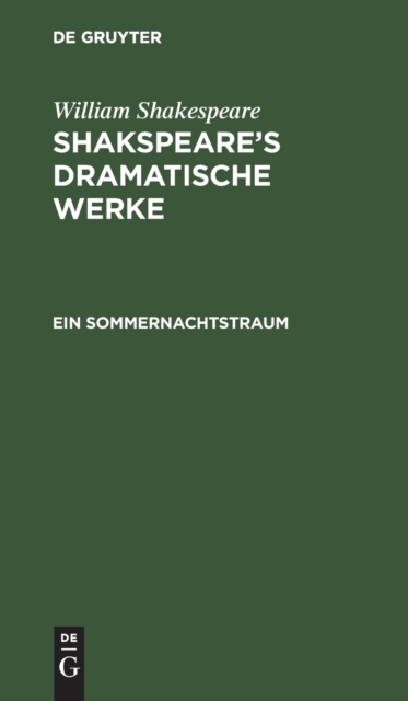 Ein Sommernachtstraum, Hardback Book