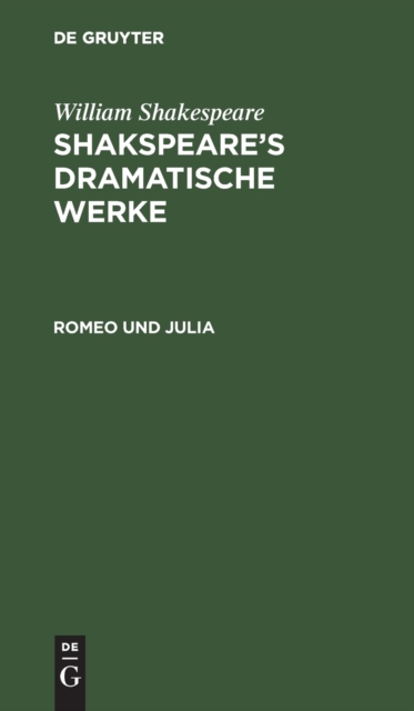 Romeo Und Julia, Hardback Book