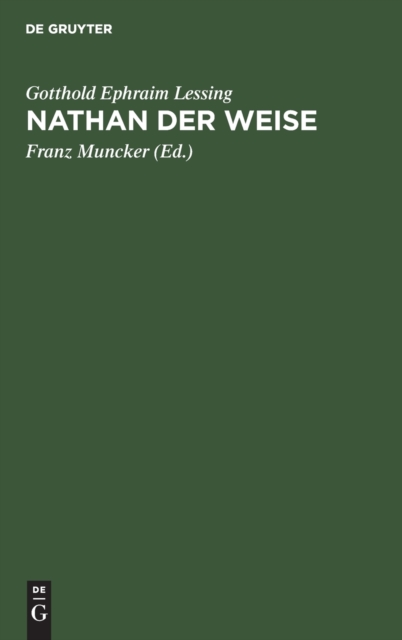 Nathan Der Weise : Ein Dramatisches Gedicht in F?nf Aufz?gen, Hardback Book