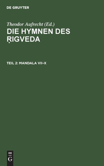 Mandala VII-X : Nebst Beigaben, Hardback Book