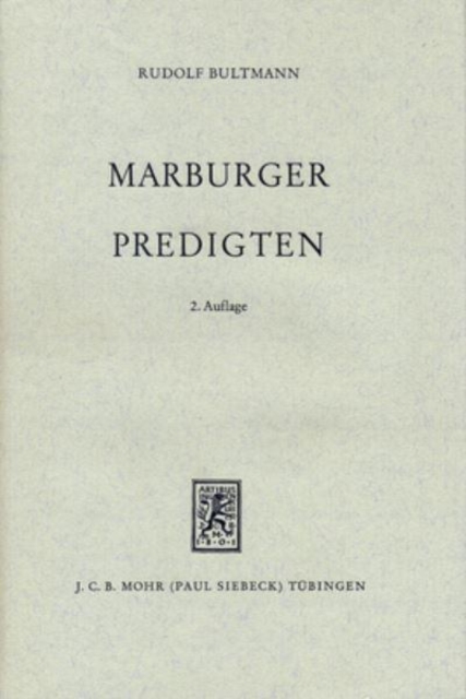 Marburger Predigten, Hardback Book