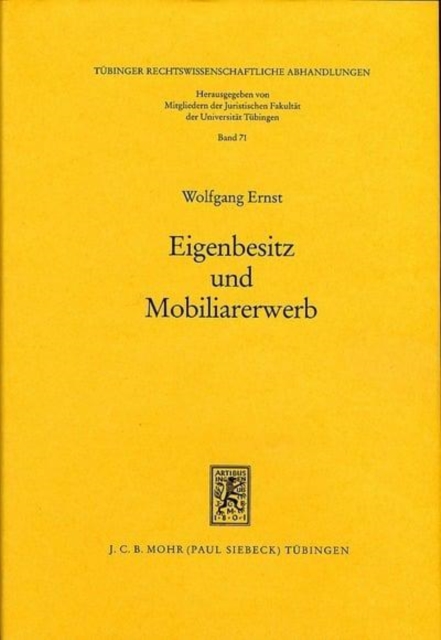 Eigenbesitz und Mobiliarerwerb, Hardback Book