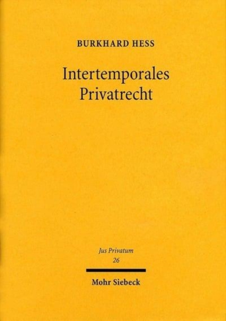 Intertemporales Privatrecht, Hardback Book