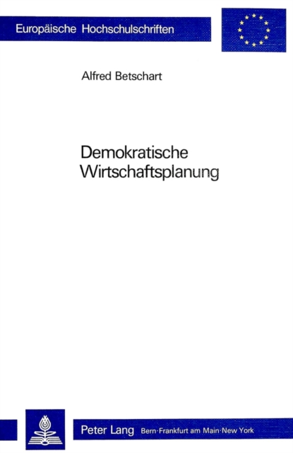 Demokratische Wirtschaftsplanung, Paperback Book