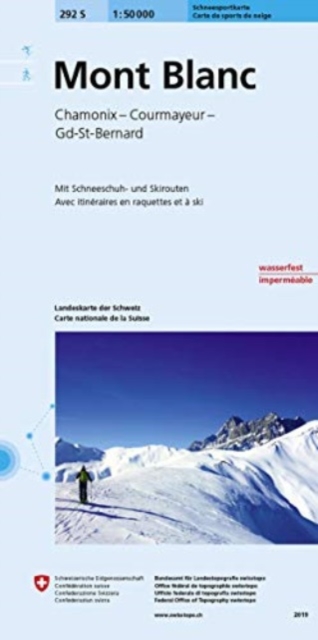 Mont Blanc / Chamonix / Courmayeur / Gd-St-Bernard, Sheet map, folded Book