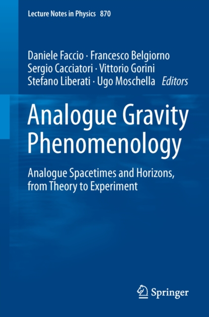 Analogue Gravity Phenomenology : Analogue Spacetimes and Horizons, from Theory to Experiment, PDF eBook