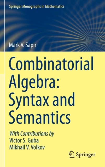 Combinatorial Algebra: Syntax and Semantics, Hardback Book