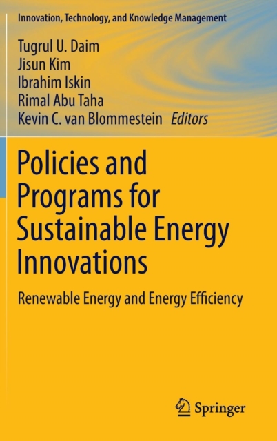 Policies and Programs for Sustainable Energy Innovations : Renewable Energy and Energy Efficiency, Hardback Book