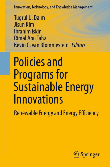 Policies and Programs for Sustainable Energy Innovations : Renewable Energy and Energy Efficiency, PDF eBook