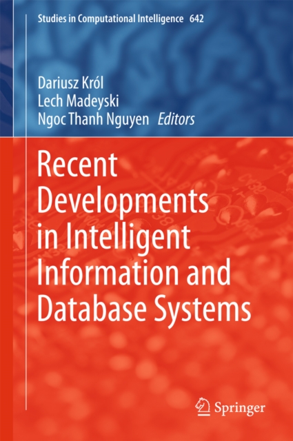 Recent Developments in Intelligent Information and Database Systems, PDF eBook