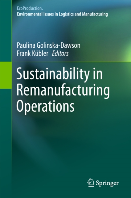 Sustainability in Remanufacturing Operations, PDF eBook