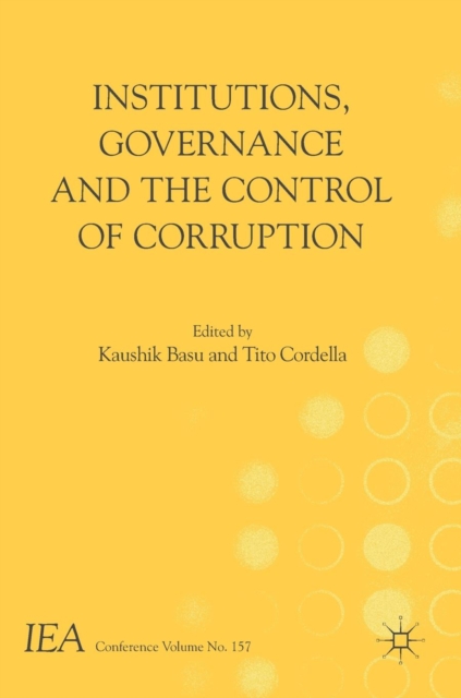 Institutions, Governance and the Control of Corruption, Hardback Book