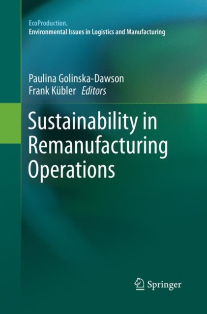Sustainability in Remanufacturing Operations, Paperback / softback Book