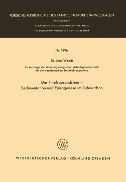 Der Finefrausandstein -- Sedimentation Und Epirogenese Im Ruhrkarbon, Paperback / softback Book