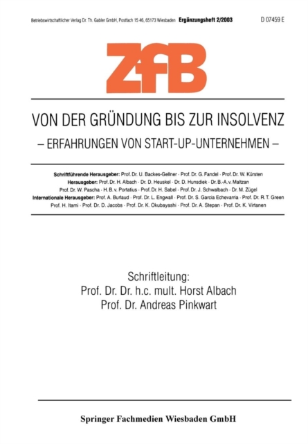 Von Der Grundung Bis Zur Insolvenz Erfahrungen Von Start-Up-Unternehmen, Paperback / softback Book