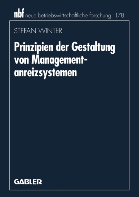 Prinzipien Der Gestaltung Von Managementanreizsystemen, Paperback / softback Book