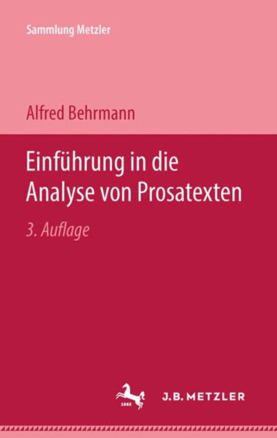 Einfuhrung in die Analyse von Prosatexten, Paperback / softback Book